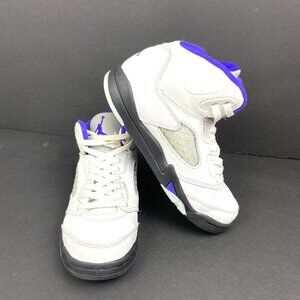 Nike Air Jordan 5 Retro (GS) “Grape Ice” White/Court Purple 440889-141 Size 13C